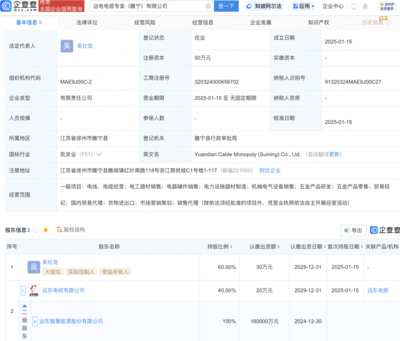 遠(yuǎn)東股份布局新賽道，成立電工器材及電器輔件銷(xiāo)售公司